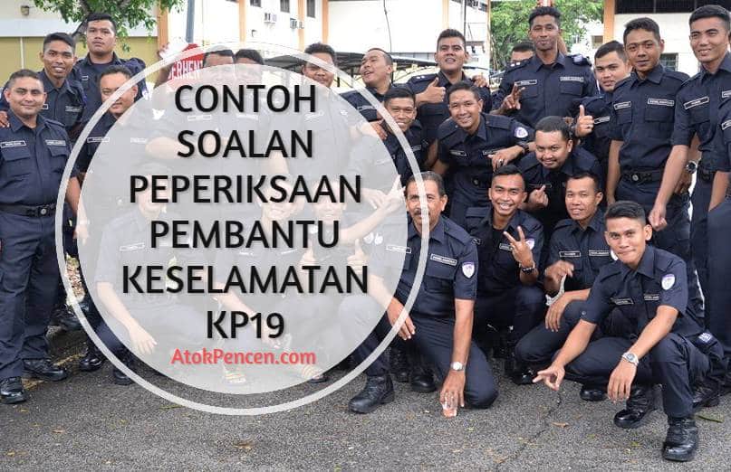 Contoh Soalan Peperiksaan Pembantu Keselamatan KP1 CGSO