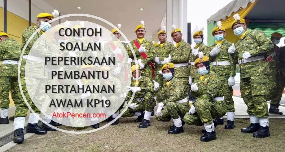Contoh Soalan Peperiksaan Pembantu Pertahanan Awam KP19 APM Angkatan Pertahanan Awam Malaysia